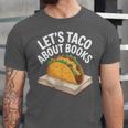 Taco Books Mexican Reading Teacher Book Lovers Bookish Unisex Jersey T-Shirt