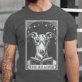 Tarot Card Vintage Whippet Dog Book Lover The Reader Unisex Jersey T-Shirt Tarot Card Vintage Whippet Dog Book Lover The Reader Unisex Jersey T-Shirt
