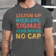 Teacher English Read Books Listen Up Rizzlers Unisex Jersey T-Shirt