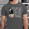 That's What I Do I Pet Cat I Read Books Tuxedo Cat Bookworm Unisex Jersey T-Shirt That's What I Do I Pet Cat I Read Books Tuxedo Cat Bookworm Unisex Jersey T-Shirt