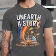Unearth A Story Rainbow Treasure Book Unisex Jersey T-Shirt Unearth A Story Rainbow Treasure Book Unisex Jersey T-Shirt