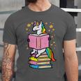 Unicorn Read Reading Book Librarian America Girls Women Unisex Jersey T-Shirt Unicorn Read Reading Book Librarian America Girls Women Unisex Jersey T-Shirt