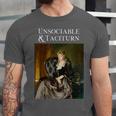 Unsociable And Taciturn Jane Austin Quote Book Classic Lit Unisex Jersey T-Shirt