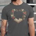 Vintage Book Lover Valentine Heart Unisex Jersey T-Shirt