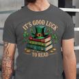 Vintage It's Good Luck To Read St Patrick's Day Book Lucky Unisex Jersey T-Shirt