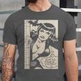 Vintage Vampire Bat Vampire Pin Up Girl Horror Comic Book Unisex Jersey T-Shirt