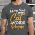 Wears Loves Cats Avoids People I Introvert Unisex Jersey T-Shirt Wears Loves Cats Avoids People I Introvert Unisex Jersey T-Shirt