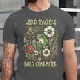 Weird Teachers Build Character Frog Reading Book Librarian Unisex Jersey T-Shirt Weird Teachers Build Character Frog Reading Book Librarian Unisex Jersey T-Shirt