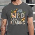 Wild About Reading Animals And Book Lovers Unisex Jersey T-Shirt
