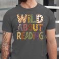 Wild About Reading Book Animal Children's Book Lover Teacher Unisex Jersey T-Shirt Wild About Reading Book Animal Children's Book Lover Teacher Unisex Jersey T-Shirt