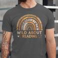 Wild About Reading Books Reader Lover Bookworm Librarian Unisex Jersey T-Shirt