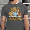 Wild About Reading Cute Animal Book Lover Kids Unisex Jersey T-Shirt