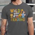 Wild About Reading Kid Love Wild Animal Books Back To School Unisex Jersey T-Shirt Wild About Reading Kid Love Wild Animal Books Back To School Unisex Jersey T-Shirt