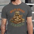 Wild About Reading Sloth Coffee Teacher Book Lover Unisex Jersey T-Shirt Wild About Reading Sloth Coffee Teacher Book Lover Unisex Jersey T-Shirt