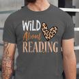 Wild About Reading Teacher Books Reader Lovers Leopard Zebra Unisex Jersey T-Shirt