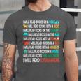 I Will Read Books On A Boat & Everywhere Reading Book Unisex Jersey T-Shirt I Will Read Books On A Boat & Everywhere Reading Book Unisex Jersey T-Shirt