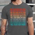 I Will Read Books On A Boat Kids Reading Unisex Jersey T-Shirt