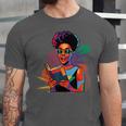 Woman Reading Book Lover Geometric Girl Afro History Unisex Jersey T-Shirt