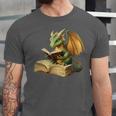 Women's Dragon Bookworm Reading Book Graphic Unisex Jersey T-Shirt Women's Dragon Bookworm Reading Book Graphic Unisex Jersey T-Shirt