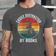 Women's Easily Distracted By Books Unisex Jersey T-Shirt