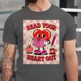 Women's Read Your Heart Out Groovy Bookish Valentine Day Women Girls Unisex Jersey T-Shirt Women's Read Your Heart Out Groovy Bookish Valentine Day Women Girls Unisex Jersey T-Shirt