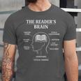 Women's The Reader’s Brain Book Lover Reading Diagram Graphic Unisex Jersey T-Shirt Women's The Reader’s Brain Book Lover Reading Diagram Graphic Unisex Jersey T-Shirt