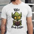100 Book Goblin Cute Book Reader And Library Lover Unisex Jersey T-Shirt