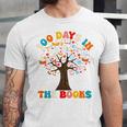 100 Days In The Books Reading Teacher 100th Day Of School Premium Unisex Jersey T-Shirt
