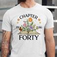 1986 Chapter Forty 40th Birthday Wildflower Book Unisex Jersey T-Shirt