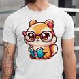Adorable Book Lover Chipmunk With Reading Glasses Cute Premium Unisex Jersey T-Shirt Adorable Book Lover Chipmunk With Reading Glasses Cute Premium Unisex Jersey T-Shirt