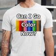 Adult Coloring Book Can I Go Color Now Women Men Adults Premium Tri-Blend Unisex Jersey T-Shirt