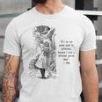 Alice Adventures Wonderland Vintage Book Quote Lewis Carrol Unisex Jersey T-Shirt