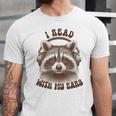 Audio Book Reader Book Lover Raccoon I Read With My Ears Unisex Jersey T-Shirt