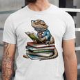 Bearded Dragon Reading Books Matching Bookworm Librarian Unisex Jersey T-Shirt