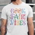 Book Fair Vibes Groovy Retro Reading Unisex Jersey T-Shirt