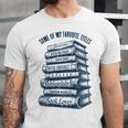 Book Lover Bookish Reader Bibliophile Book Nerd Titles Unisex Jersey T-Shirt
