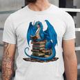 Book Lover Bookworm Reading Books Dragon Premium Tri-Blend Unisex Jersey T-Shirt