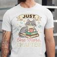 Book Lover Cute Cat Coffee Just 1 More Chapter Cozy Reading Unisex Jersey T-Shirt