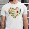 Book Lover Librarian Books Heart Valentine Unisex Jersey T-Shirt