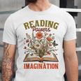 Book Lover Reading Bookish Floral Reading Powers Imagination Unisex Jersey T-Shirt Book Lover Reading Bookish Floral Reading Powers Imagination Unisex Jersey T-Shirt