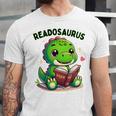 Book Lover Reading Dinosaur Readosaurus Library Unisex Jersey T-Shirt
