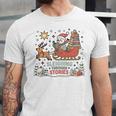 Book Lovers Winter Sleighing Through Stories Tee Premium Tri-Blend Unisex Jersey T-Shirt
