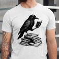 Book Raven Vintage Dark Academia Literature Reading Unisex Jersey T-Shirt Book Raven Vintage Dark Academia Literature Reading Unisex Jersey T-Shirt