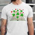 Book With Shamrocks Librarian Saint Patrick's Day Kids Unisex Jersey T-Shirt Book With Shamrocks Librarian Saint Patrick's Day Kids Unisex Jersey T-Shirt