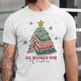 All Booked For Christmas Book Christmas Tree Lights Bookish Unisex Jersey T-Shirt