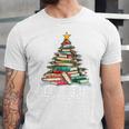 All Booked For Christmas Book Christmas Tree Lights Xmas Unisex Jersey T-Shirt