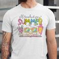 All Booked For Summer Reading Beach Floral Bookish Book Girl Unisex Jersey T-Shirt