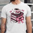 All Booked For Valentine's Teacher Coquette Bow Coffee Book Unisex Jersey T-Shirt