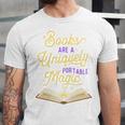 Books Are A Uniquely Portable Magic Reading Bookworm Unisex Jersey T-Shirt Books Are A Uniquely Portable Magic Reading Bookworm Unisex Jersey T-Shirt