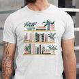 Bookshelves With Books & Plants Premium Unisex Jersey T-Shirt Bookshelves With Books & Plants Premium Unisex Jersey T-Shirt
